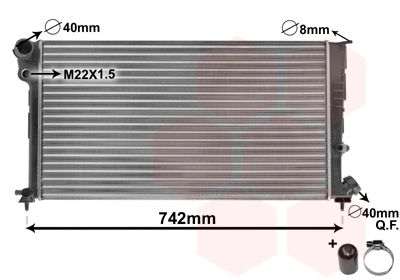VAN WEZEL radiatorius, variklio aušinimas 09002137